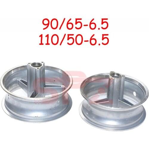 90/65-6.5 front wheels and 110/50-6.5 rear wheels for 47cc 49cc 2-stroke scooter pocket bike aluminum alloy rear wheels