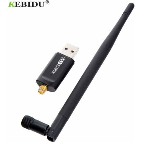KEBIDU RTL8812BU Wireless Network Card WiFi LAN Adapter Mini 1200Mbps USB 802.11ac 2.4g&5GHZ WIFI Dongle with Antenna