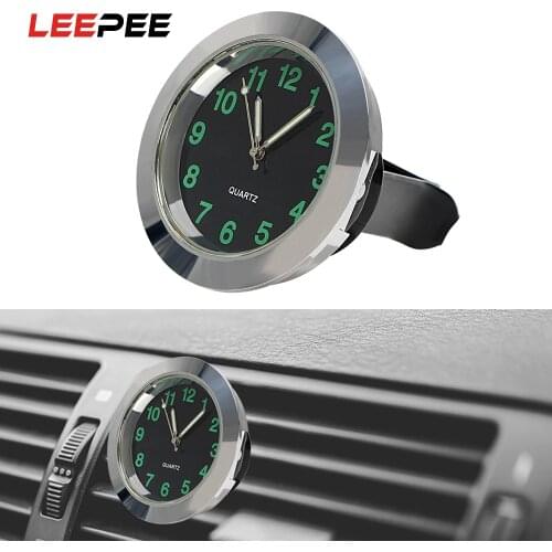Car Air Vent Clip Clock Car Decoration Mini Quartz Mechanics Watch Auto Ornament Car-styling Auto Interior Watch Digital Pointer