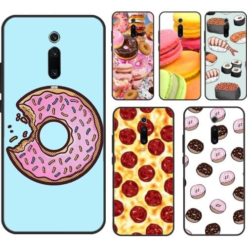 Pizza Sushi Food Donuts Case For Xiaomi Mi 11 Pro 10T Mi Note 10 Lite 11 Ultra Phone Cover For POCO X3 Pro M3 F3