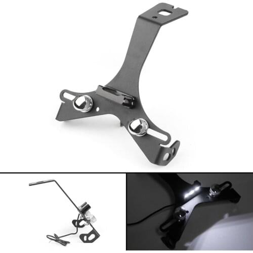 Areyourshop for Ducati 848 1098 1198 License Plate Holder Bracket Motorcycle Aluminium Accessories Black