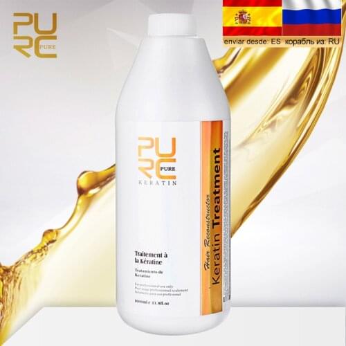 Purc 1000ml Keratin For Curly Frizzy Hair Straightening Smoothing Treatment Brazilian Keratina Scalp Care Haircare Products