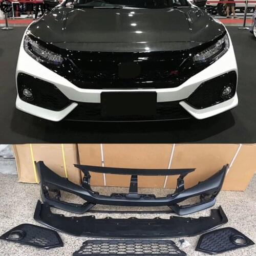 Car body kit FRP Upainted SI front bumper front grill grille for Honda Civic 10TH SI body kit 16-17