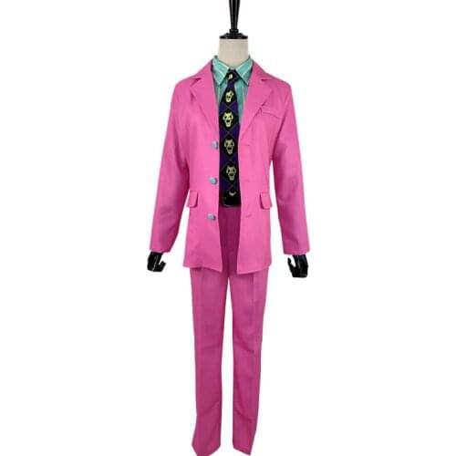 2019 Curent Stock Jojos Bizarre Adventure Kira Yoshikage Cosplay Costume Halloween Christmas Costume