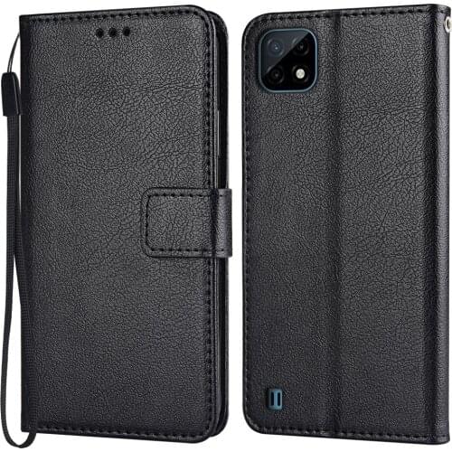 Flip Leather Case for Realme C20 Case Classic Wallet Phone Case for Realme C20 Funda on C20 Back Cover Soft Coque