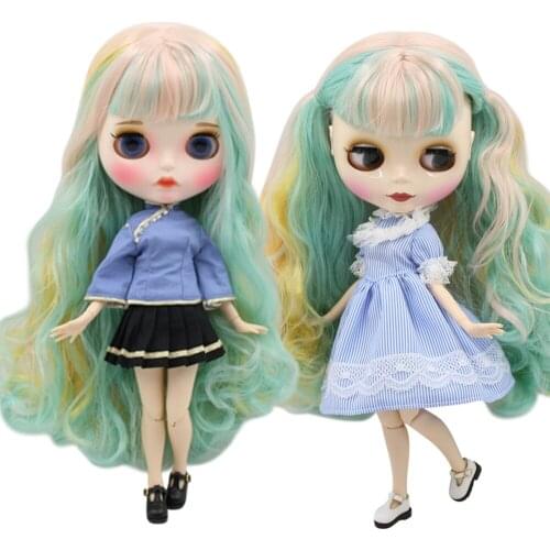 ICY DBS Blyth doll customized fece with colorful hair jiont body for 1/6 bjd BL4006/1200/2352 for girl gift