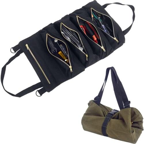 Multi-function Tool box Bag reel type Woodworking Electrician repair canvas portable storage outdoor Car bag instrument Case