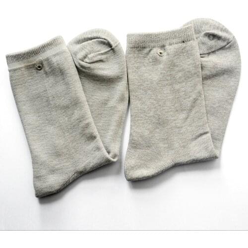 1 Pair Conductive Slivery Fiber Electrode Massage Socks Use For TENS/EMS Unit