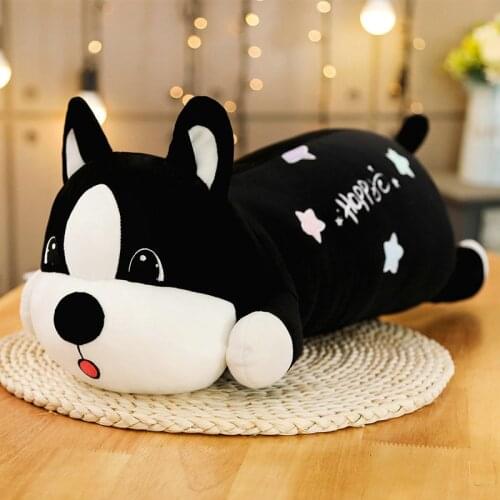 50/80cm New Lying Dog Plush Toys Soft Cotton Stuffed Pillow Cushion Animal Shar-Pei Doll Baby Child Kids Birthday Gift