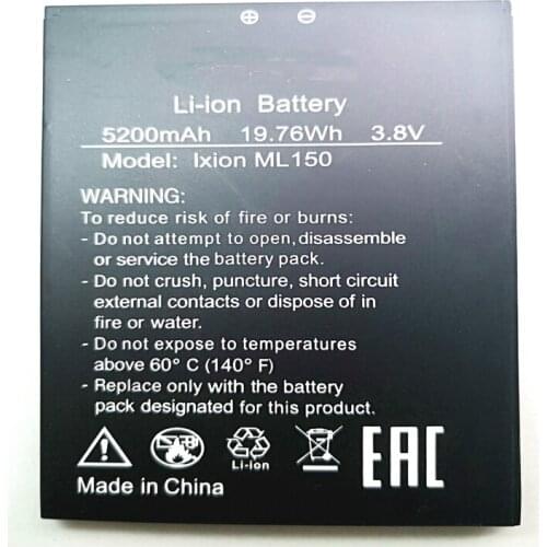 New battery 3.8V 5200mah Battery Replacement for DEXP Ixion ML 150 ML150 AMPER M Phone with phone stander