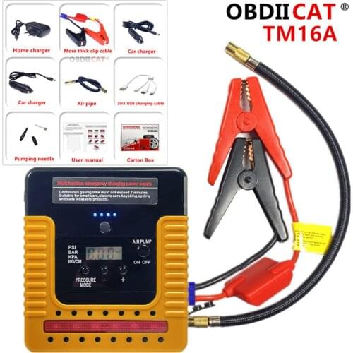 OBDIICAT-TM16A Car Jump Start power bank Start Kit 12V Car Starter Auto Buster Car Emergency Booster Battery