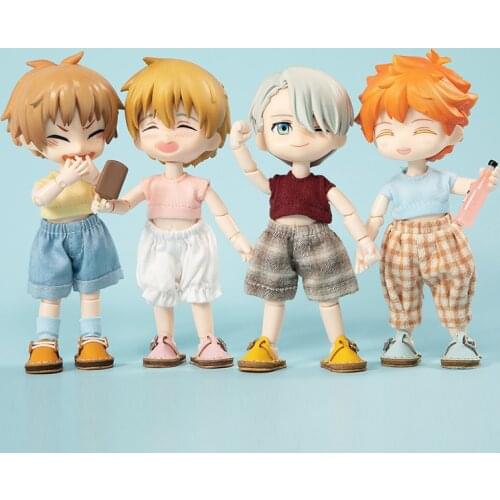 Obitsu GSC plain dress Short sleeve sleeveless crop vest 1/12 BJD Molly doll clothes