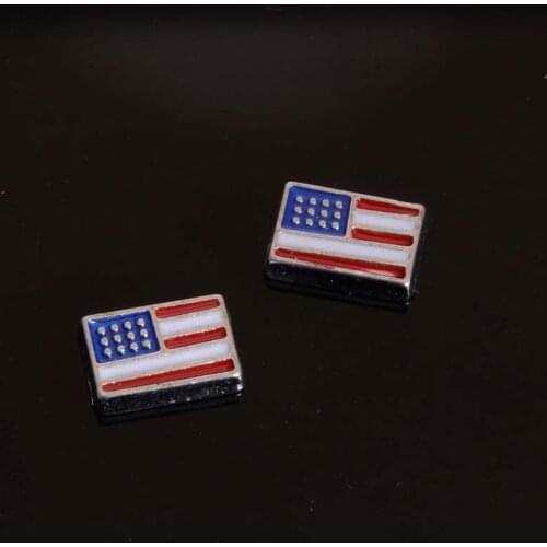 USA Flag Floating Charm For Floating Charm Lockets USA Flag Floating Charm