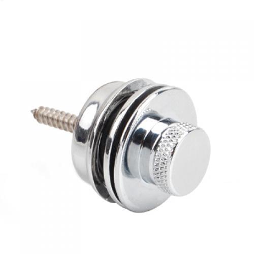 Flat Head Chrome Strap Lock Peg Electric Guitar New