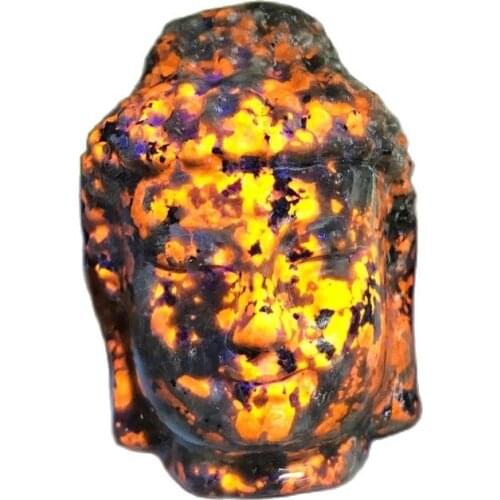 Natural Crystals Quartz Healing Gift Gemstone Crystal Buddha Yooperlite Carved Statues Buddha Head For Home Decoration