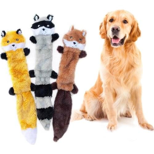 Cute Plush Toys Squeak Pet Animal Plush Toy Dog Chew Squeaky biting teeth and making noise Supplies Leather Dog Toys