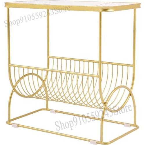 Customized Nordic Light Luxury Modern Minimalist Rock Board Living Room Side Table Sofa Side Cabinet Creative Small Apartment Ho