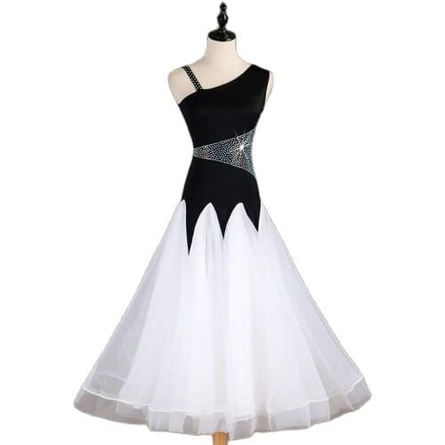 Rhinestone Ballroom Dress Women Competition Costume Evening Dresses Designer Clothes Waltz Dance Clothing Tango Dancewear JL2633