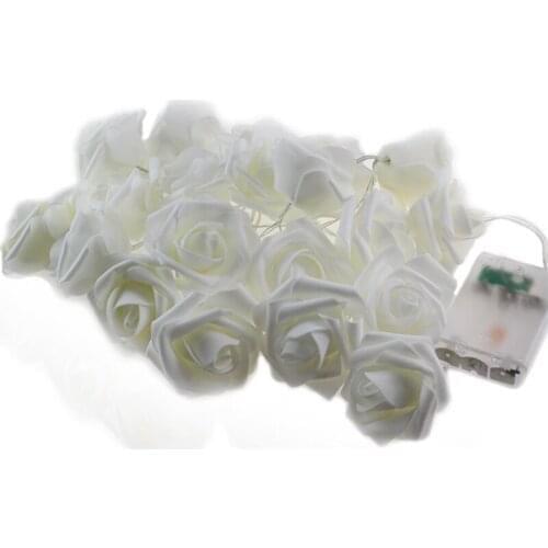 New 2M 20leds 6cm Big Rose Battery LED String Light Christmas/Wedding/Party Lights colorful holiday outdoor decoration led light