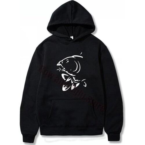 Funny Fishinger Carp Fish Fisherman Sporter Hoodies Men Harajuku Streetwear Black Men and Women Sweatshirt Hoody Tops S-3XL