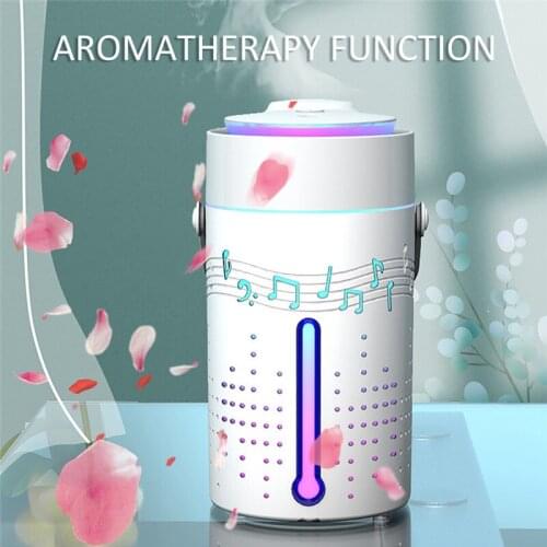 Bluetooth Ultrasonic Electronic Humidifier, Aromatherapy USB Powered LED Night Light, Stereo Music Surround Wireless Speaker