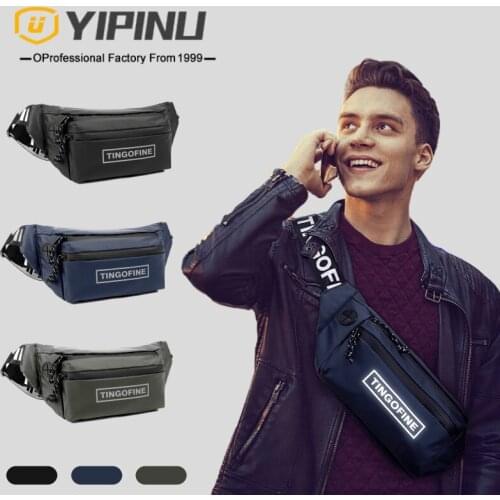 YIPINU Fanny Pack for Men Women, Waterproof Reflective Large Hiking Waist Bag Pack with Adjustable Strap for Running Walking Tra