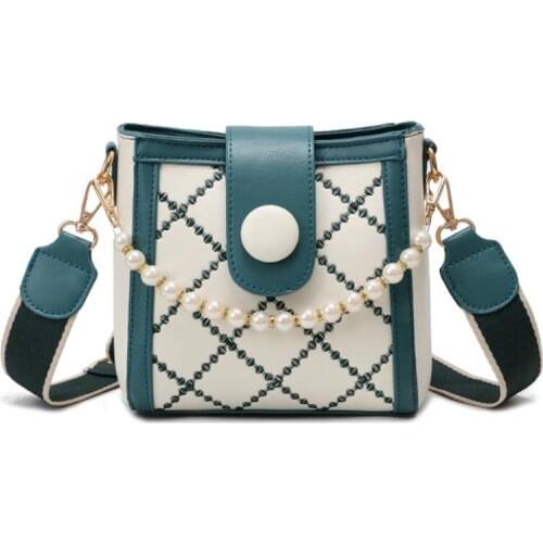 New Arrival Chain Bucket Bag Fashion Rhombus Thread Small Square Bag Lady Messenger Bag Shopping Bag Mobile Phone Bags