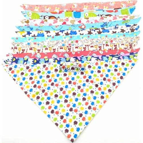 100pcs Dog Bandanas Large Pet Scarf Pet Bandana For Dog Cotton Plaid Washable Collar Cat Dog