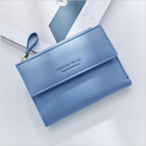 2018 New Arrival Woman Fashion Short Solid Hasp Standard Wallets