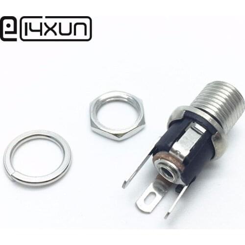 5Pcs 5.5-2.1MM 5.5 * 2.1 DC Socket With Nut DC Power Jack Socket Female Panel Mount Connector