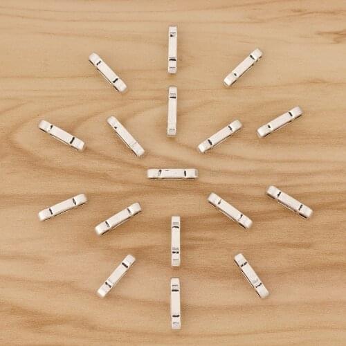 50 Pieces Tibetan Silver Metal Connector Charms for DIY Bracelet Jewellery Making Accessories 17x5mm