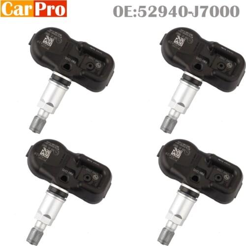 4 Pieces Tire Pressure Sensors TPMS 52940-J7000 52940J7000 PMV-CH15 for Kia Ceed Forte K3
