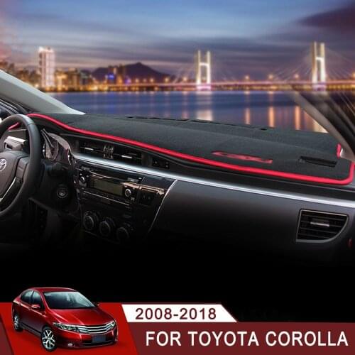 For Toyota Corolla 2008-2013 2014 2015 2016 2017 2018 Car Dashboard Avoid Light Pad Instrument Platform Desk Cover Mats Carpets
