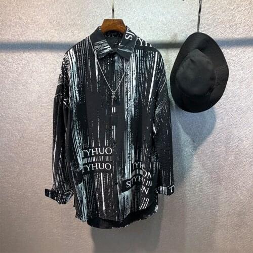 Owen Seak Men T Shirt Hip Hop Tops Tees High Street Summer Autumn Print OverSized Streetwear Black Long T Shirt