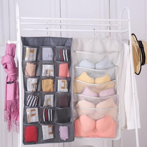 15/30Pocket Hanging Handbag Organizer for Wardrobe Closet Transparent Storage Bag Non-woven Storage Holder PVC Closet Hanger