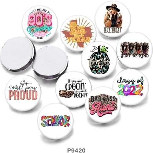 Pattern 12mm/18mm/20mm/25mm/30mm Round Glass Cabochon Flat Back Making Findings P9420