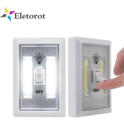 Magnetic COB LED Switch Wall Night Lights Cordless Lamp Battery Operated Cabinet Garage Closet Camping Emergency Light