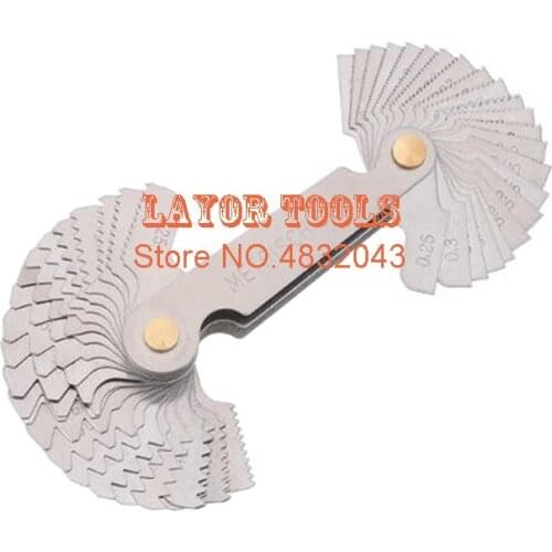 58 Blades Thread Measuring Gage 60 & 55 Degree Metric Whitworth Screw Pitch Gauge For Measure Tool