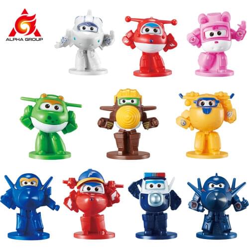 1pc Super Wings Airplane Mini Transformation Figure Blind Box Toys Blink Eyes Toys-PDQ Surprise Box For Children Birthday Gifts