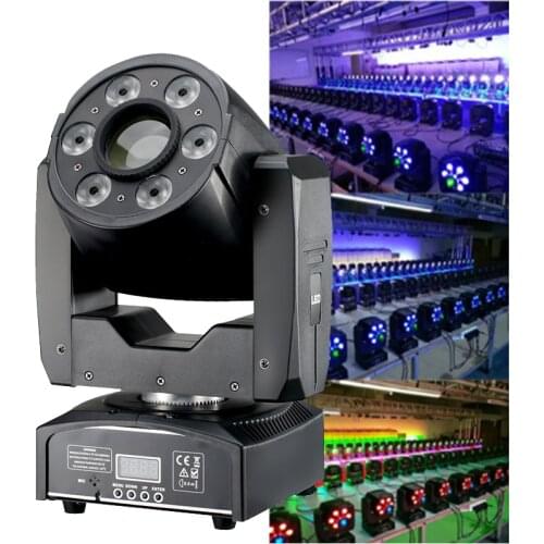 Mini 30w spot+6x12w wash moving head light DMX gobo wash effects stage lighting projector DJ Disco dance floor party spotlights