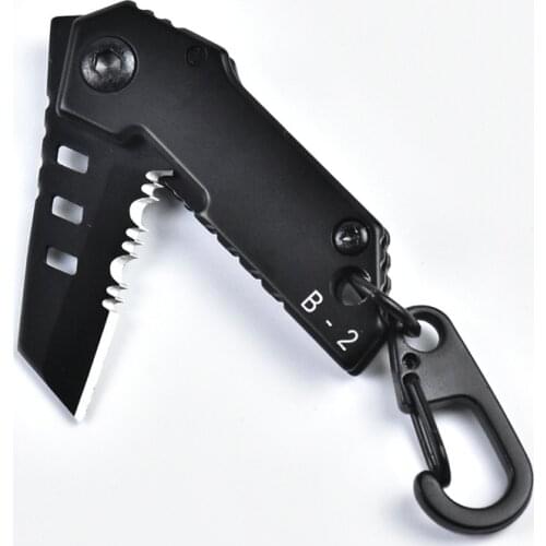B2 Bomber Nano Blade mini knife Swiss military knife bearing steel retired knife folding keychain Camping Outdoor Knife Tools