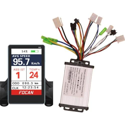 Electric Scooter Mens Mountain Bike Snow Bike Electric Bicycle E-Bike Speedometer 36V 48V Big Screen M6 LCD Display Instrument