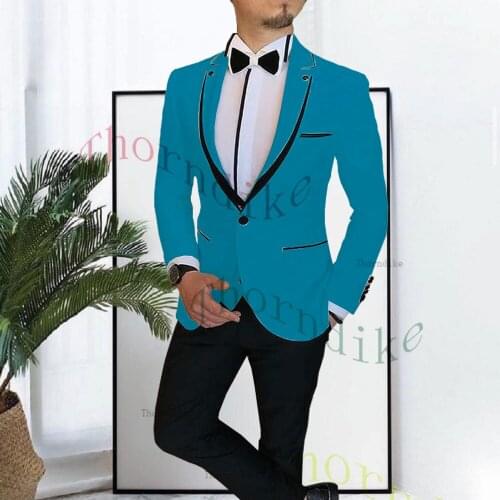 Thorndike 2021 Tailor-made Wedding Suit for Men Slim Fit 3 Piece Groomsman Tailored Business Formal Party Suits Man Prom T1342