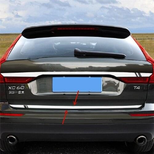 Stainless steel trunk door trim strip lower trim decorative protection car accessories For VOLVO XC60 2018-2021