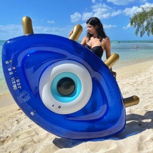 2021 Newest Giant Inflatable Eyeball Pool Float Lie on Greek Eye Floating Mattress Pool Lounge for Beach Floaty Summer Fun Toys