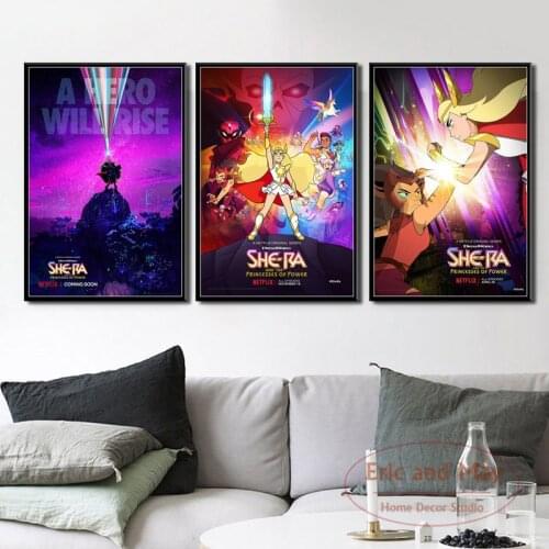 She-ra Cartoon Tv Series Poster And Print Wall Art Canvas Painting Pictures New Nordic Style Living Room Decoration Cuadros