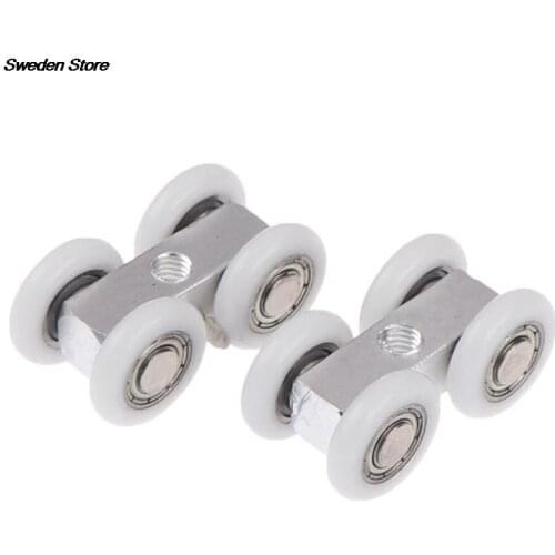 21mm Sliding Door Roller Bathroom Wardrobe Door Hanging Wheels For Furniture 1Pcs/2Pcs