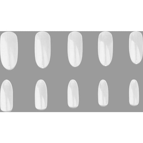 Clear oval Shape False Acrylic Nail Tips Full Cover Tips Coffin Fake Nails UV Gel Manicure Fake Nail Tips For Practice