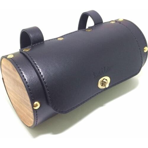 Q398 Bike Retro Tail PU Leather Bag Cycling Pouch Rear Pannier Riding Vintage Saddle Bag Bike Bag Bicycle Accessories