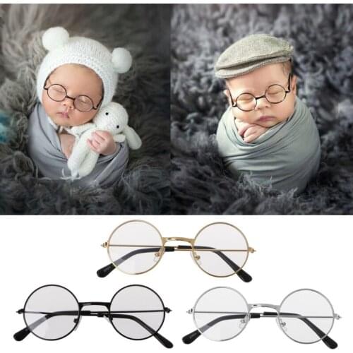 Newborn Baby Girl Boy Flat Glasses Photography Props Gentleman Studio Shoot